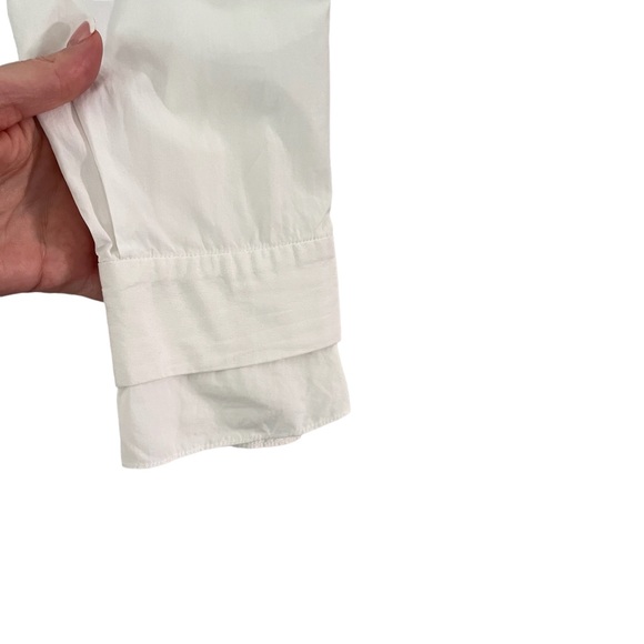 Thakoon Cotton Shirting Long Sleeve Cold Shoulder Button Down Shirt Dress Sz 10 - Picture 11 of 12